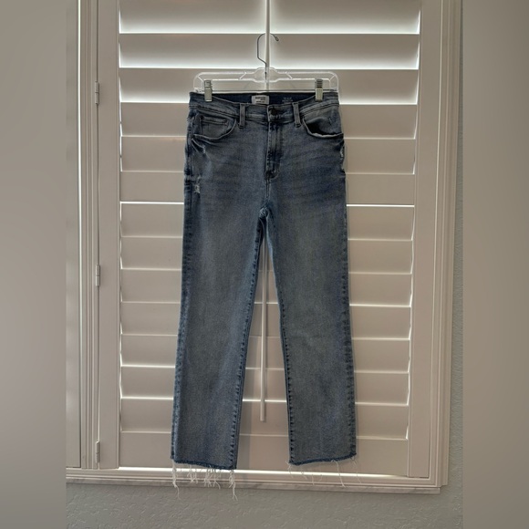 Kensie Women's Straight Leg Jeans in Blue - Picture 1 of 4